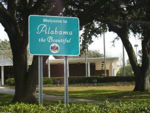 Welcome to Alabama sign